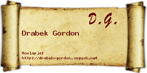 Drabek Gordon névjegykártya